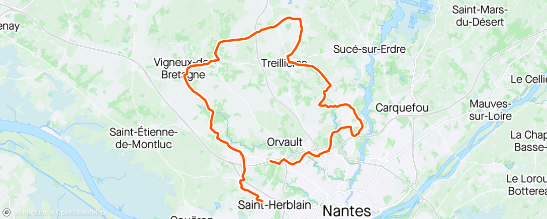 Map of the activity, N-Peloton