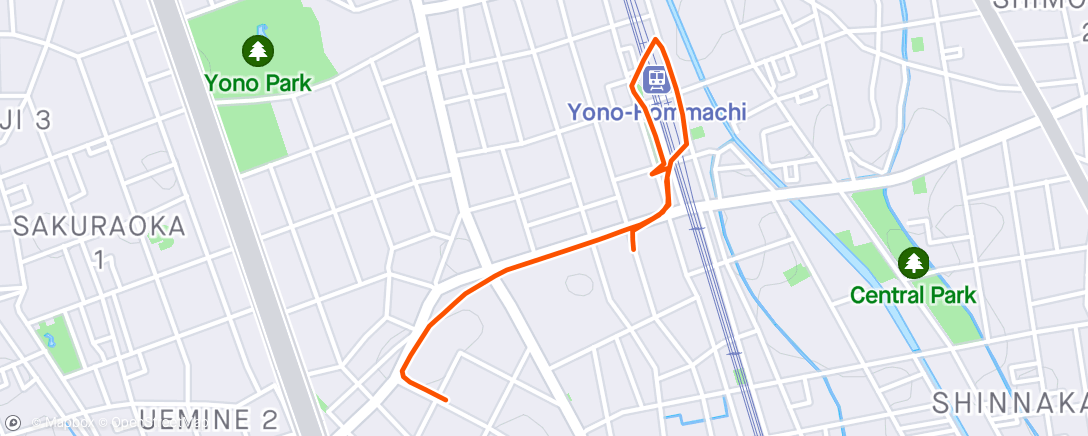 Map of the activity, ☀強風 自転車は諦めて代わりに歩いた🏧 お寺お参り🙏
