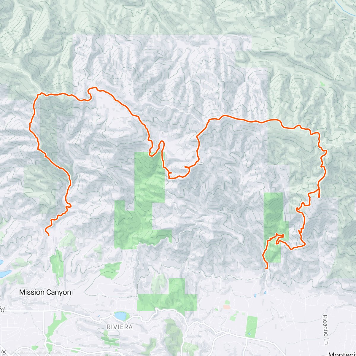 Map of the activity, Five Peaks Challenge