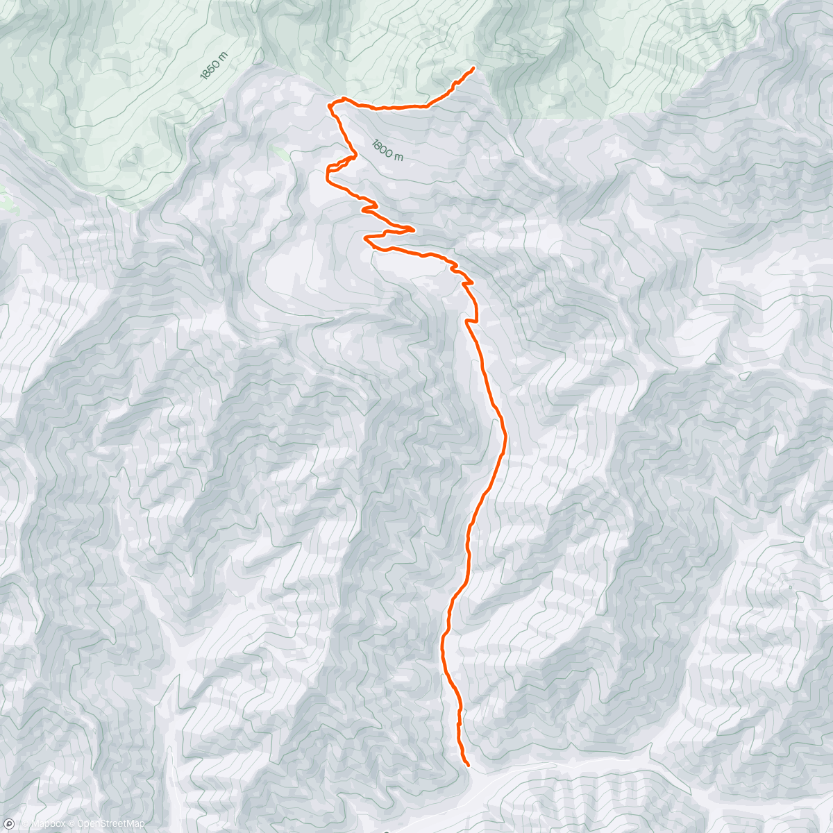 Map of the activity, navaho peak