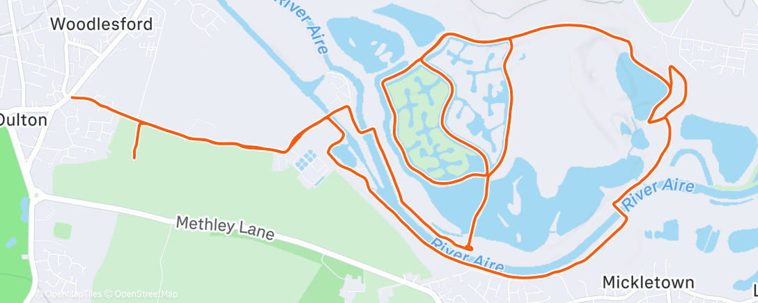 Map of the activity, Afternoon Trail Run