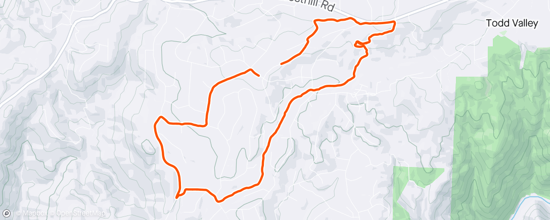 Map of the activity, Todd Valley Mountain Bike Ride - Muddy fun still in some spots!