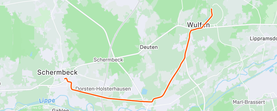 Map of the activity, Afternoon Ride