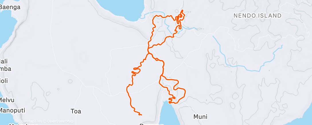 Карта физической активности (Zwift - New Workout on Castle to Castle in Makuri Islands)