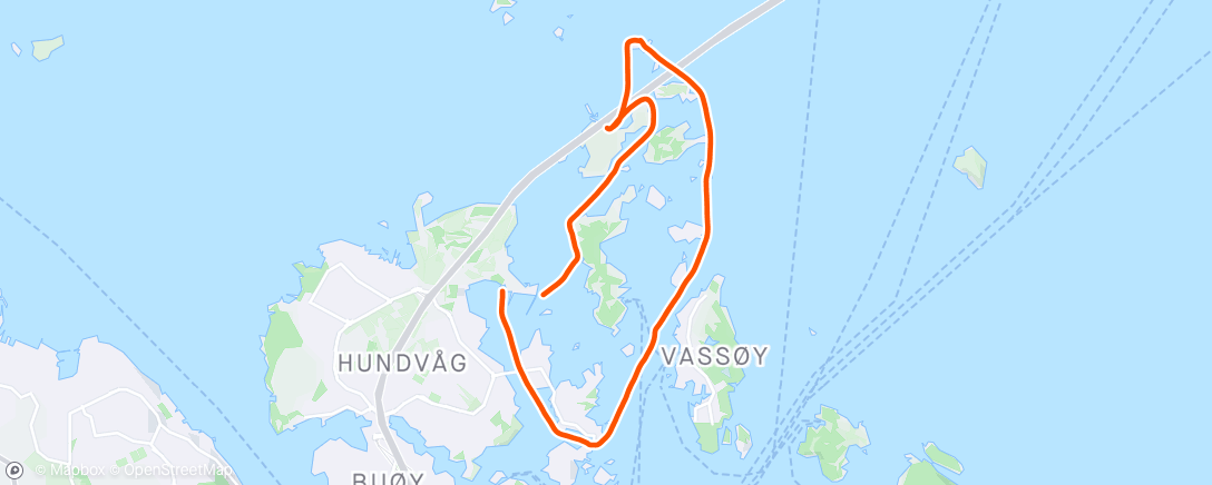 Map of the activity, Onsdagspadling med SKK