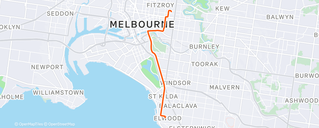 Mappa dell'attività Morning Ride