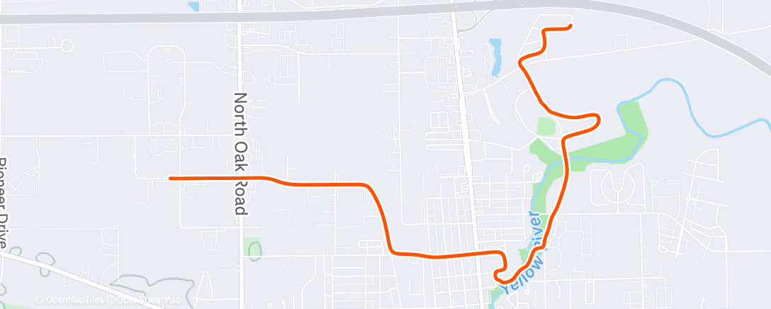 Map of the activity, Lunch Ride