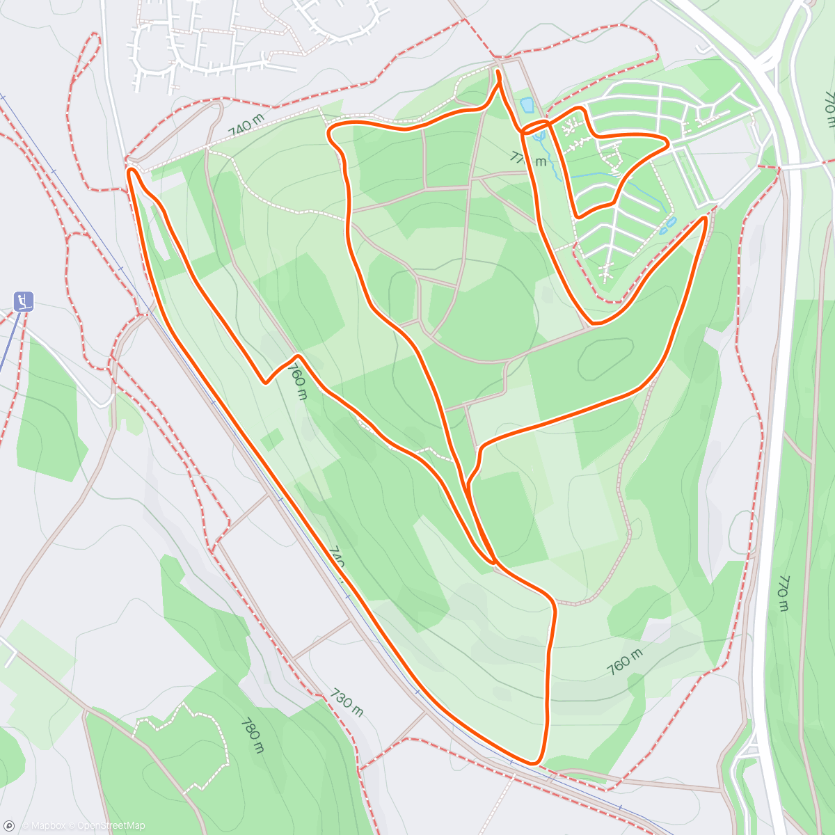 Map of the activity, Trail rund um das Hofgut Hopfenburg