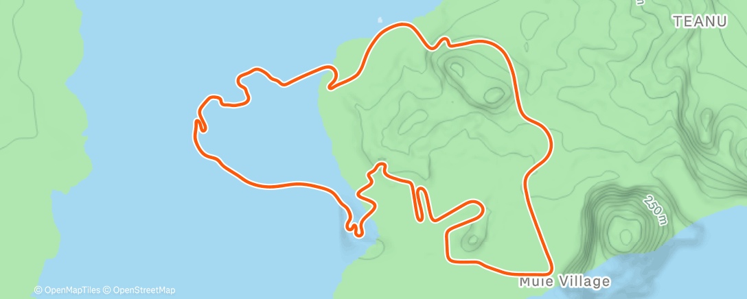 Map of the activity, Zwift - Fitness Builder on Beach Island Loop in Watopia