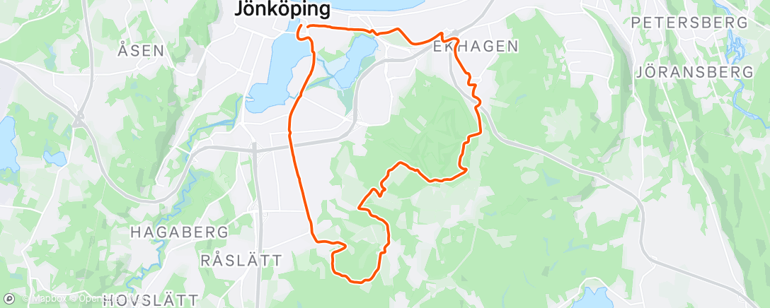 Map of the activity, Afternoon Trail Run