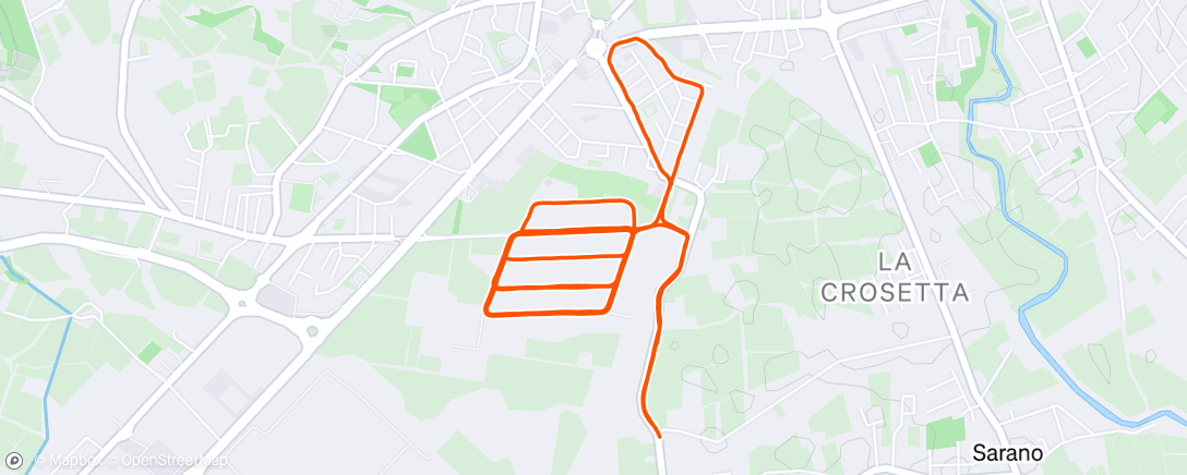 Mappa dell'attività Corsa mattutina