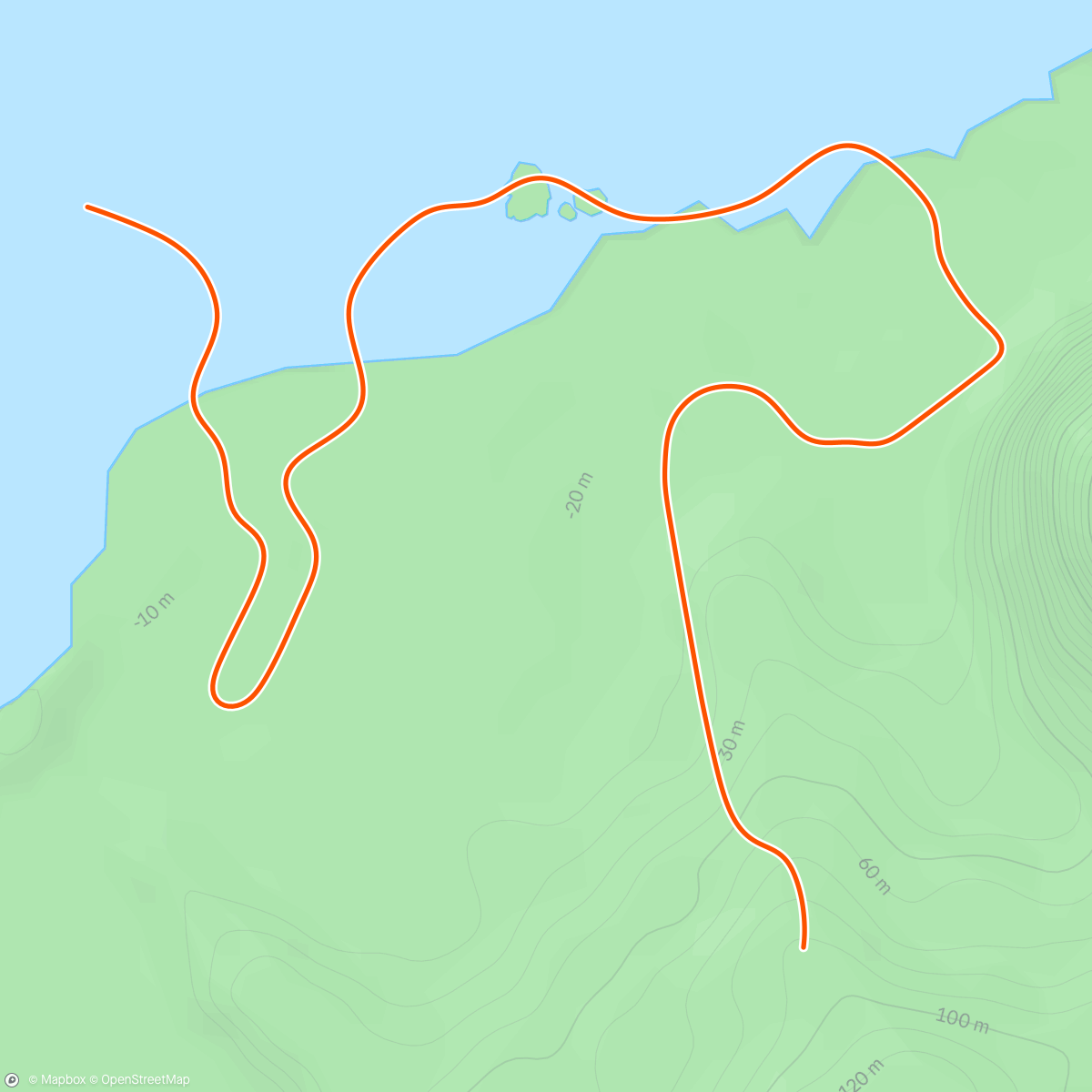 活动地图，Zwift - 5K Loop in Watopia