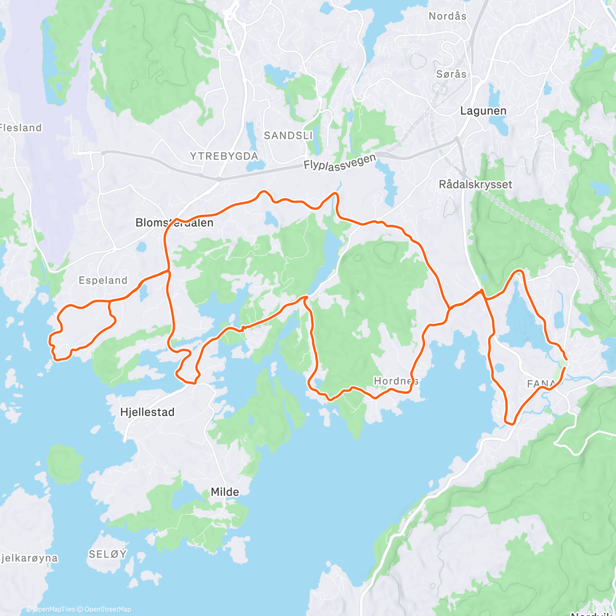 Map of the activity, ROUVY - Espegrend | Bergen | Norway