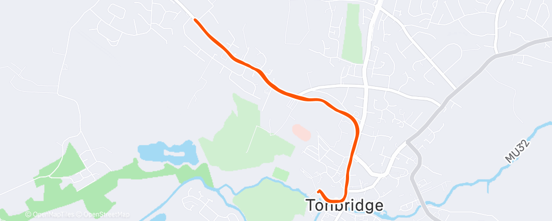 Map of the activity, Evening Run