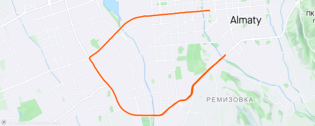 Map of the activity, Almaty-halfmarathon 2024