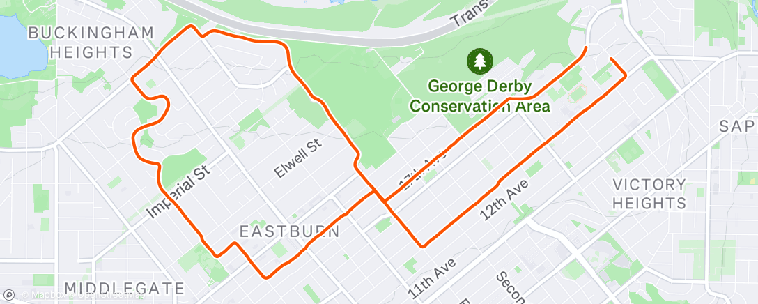 Map of the activity, Evening ride