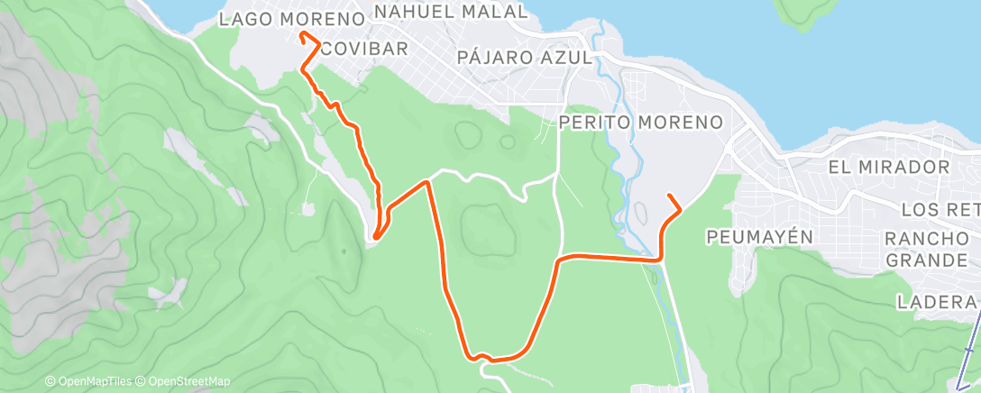 Map of the activity, Carrera de tarde