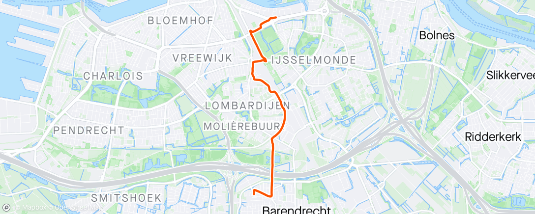 Mapa da atividade, Via Feijenoord naar Mantel