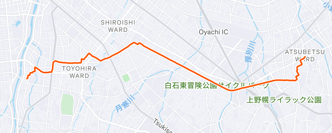 Карта физической активности (朝のランニング)