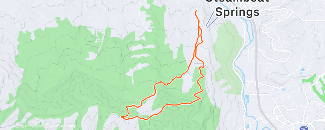 Map of the activity, Morning Backcountry Ski