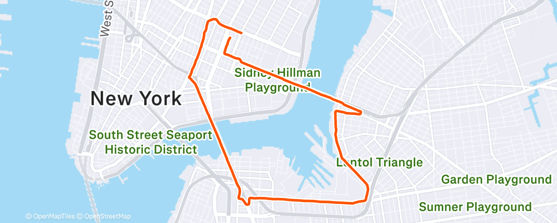 Map of the activity, Morning Run