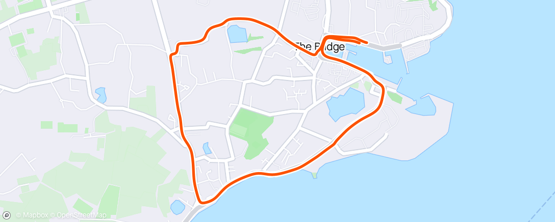 Map of the activity, Not Seaside to Quayside 😢 but still a 5k and training pace not race