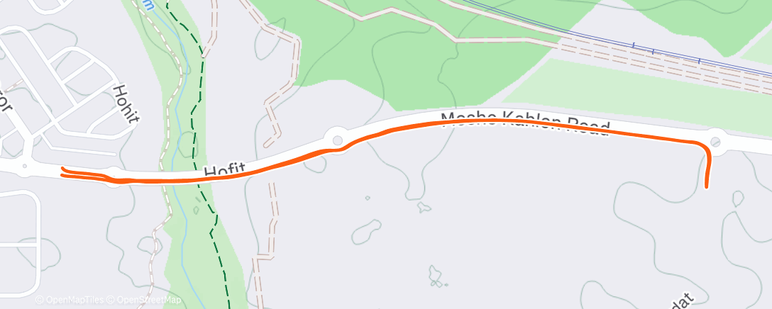 Map of the activity, Afternoon Run