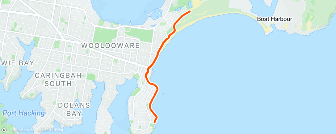 Map of the activity, Evening Run