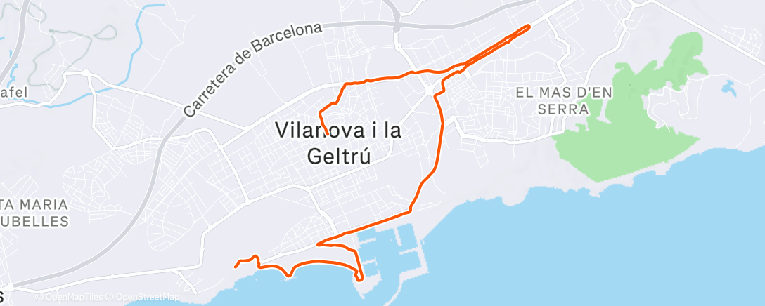 Mapa de la actividad (Carrera a la hora del almuerzo)