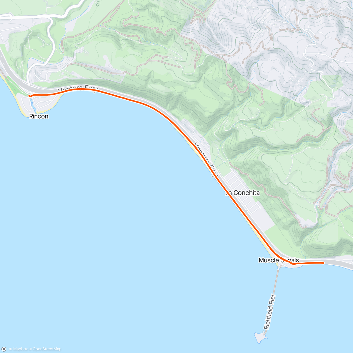 Map of the activity, Carpinteria / Ventura