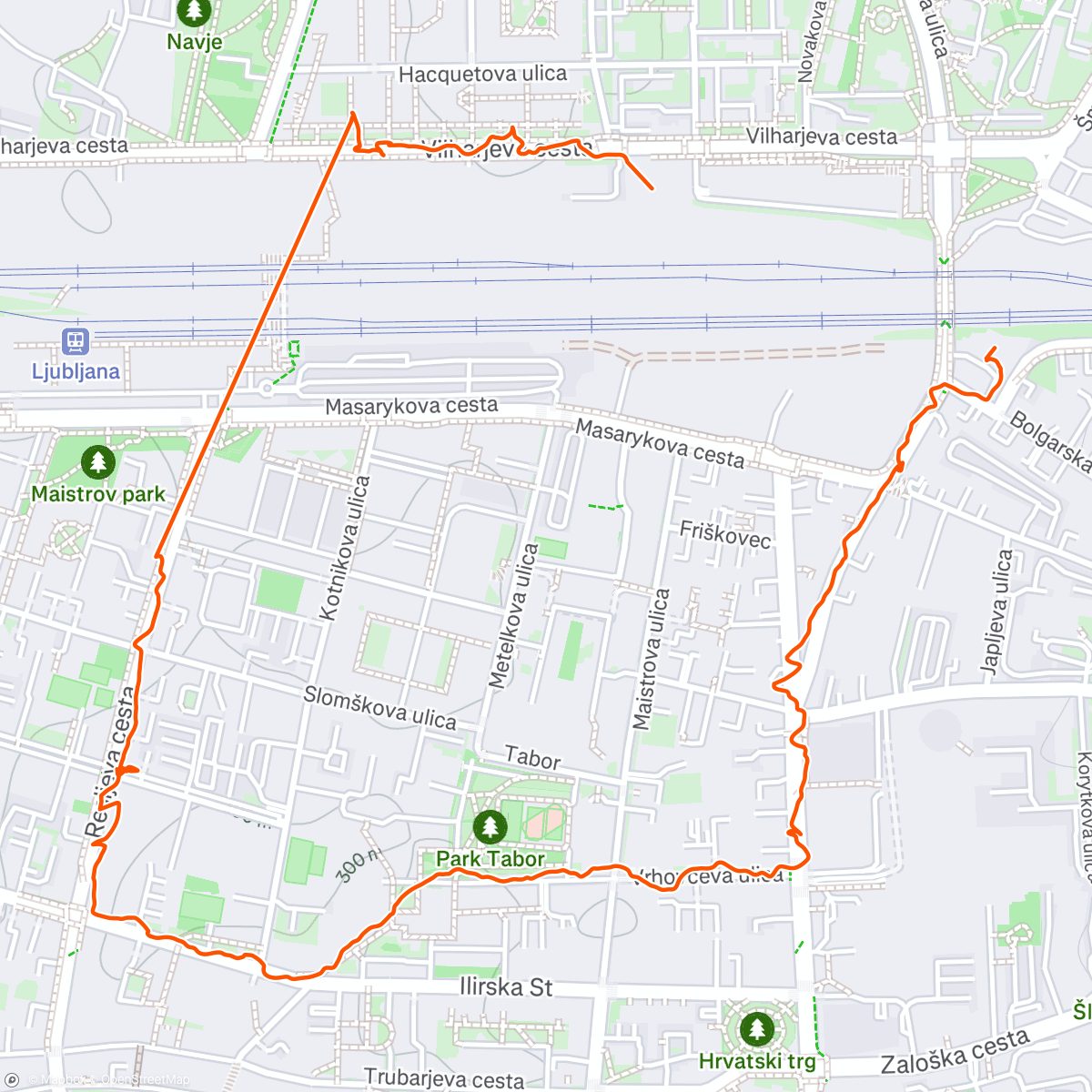 Map of the activity, Prechádzka