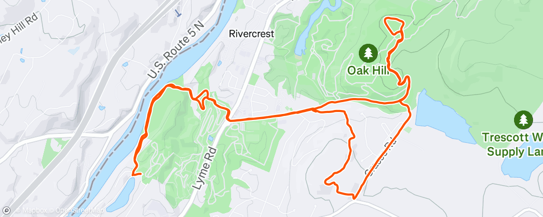Map of the activity, Missed Connection - nice trails, beaucoup ticks