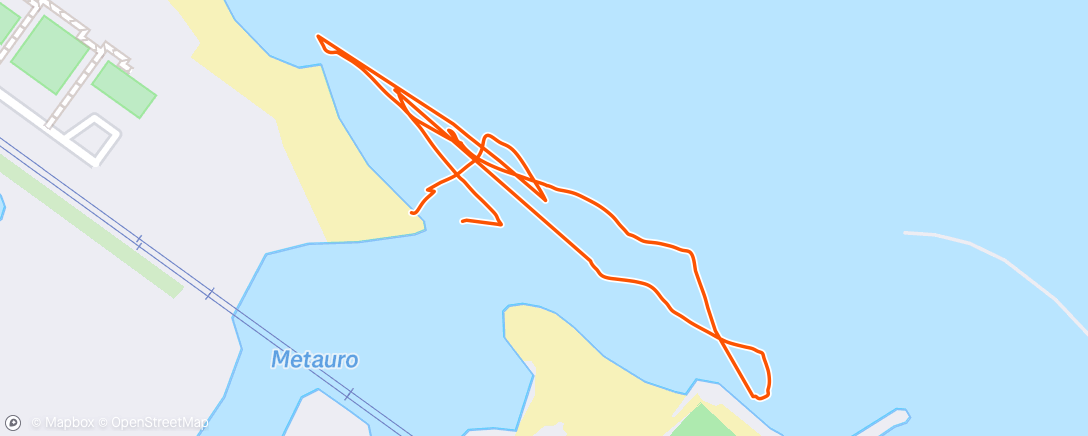 Map of the activity, Afternoon Swim