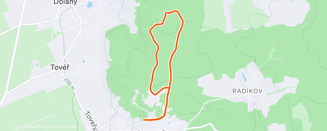 Map of the activity, Afternoon Walk