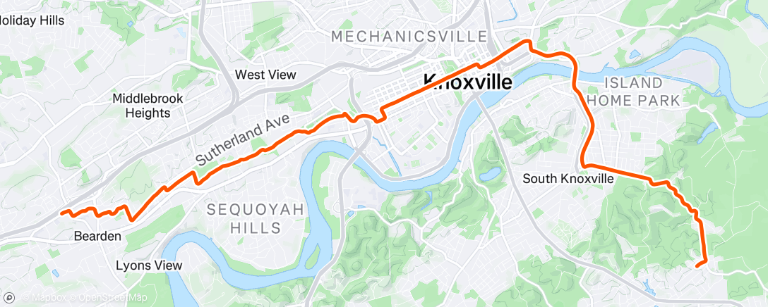 Map of the activity, Morning Ride