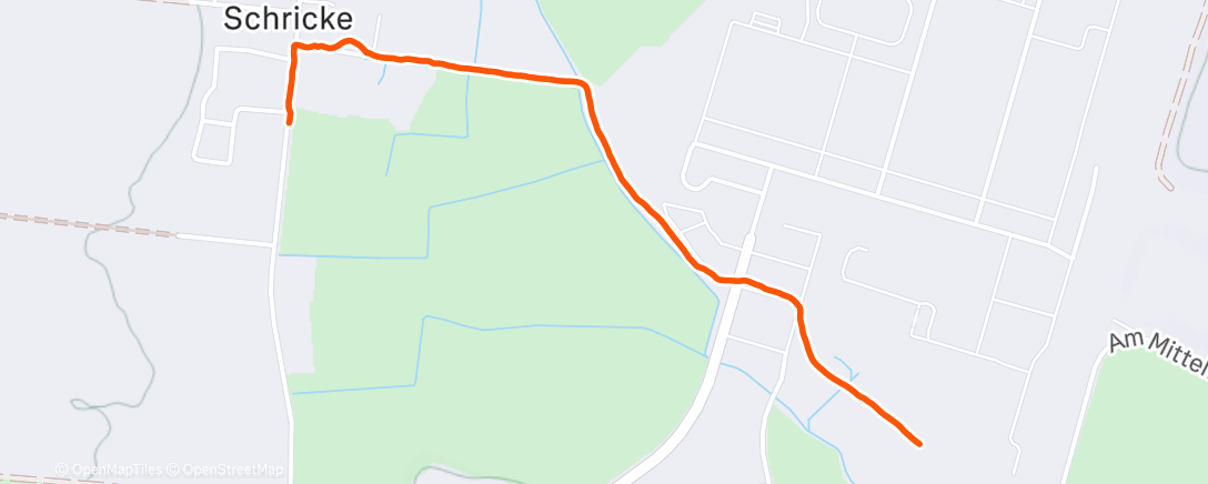 Map of the activity, Spaziergang am Abend