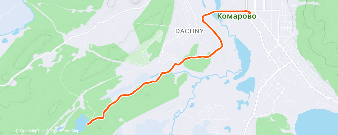 Map of the activity, Afternoon Ride