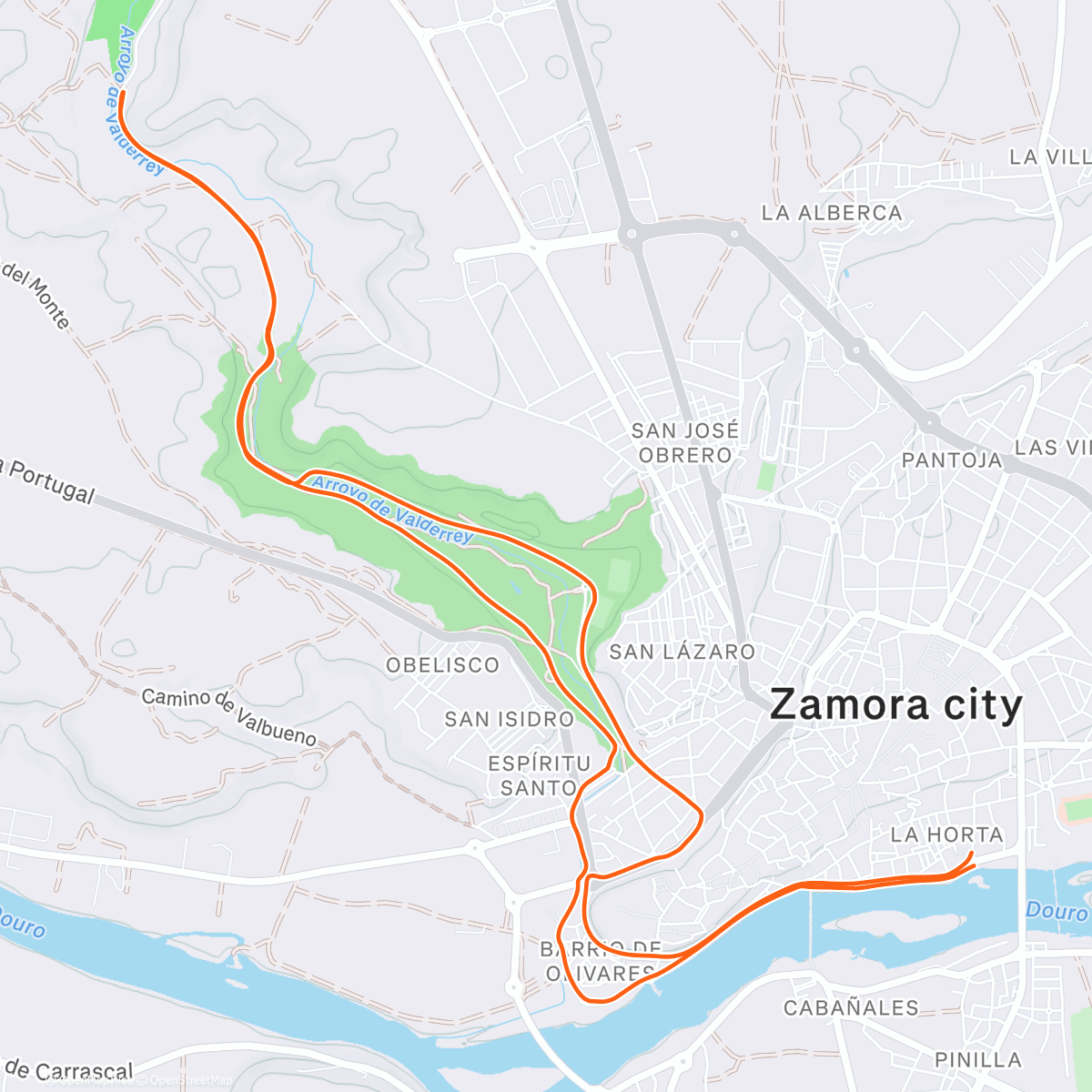 Карта физической активности (Ruta del polvorón)