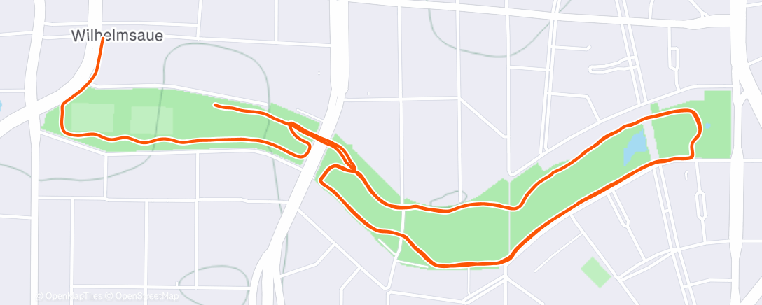 Map of the activity, Wintery Afternoon Run