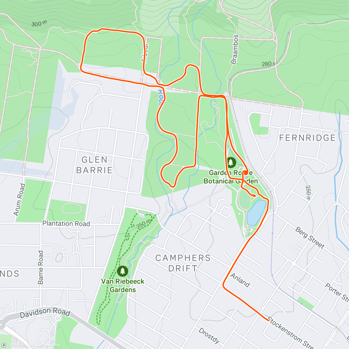 Mappa dell'attività Morning Parkrun