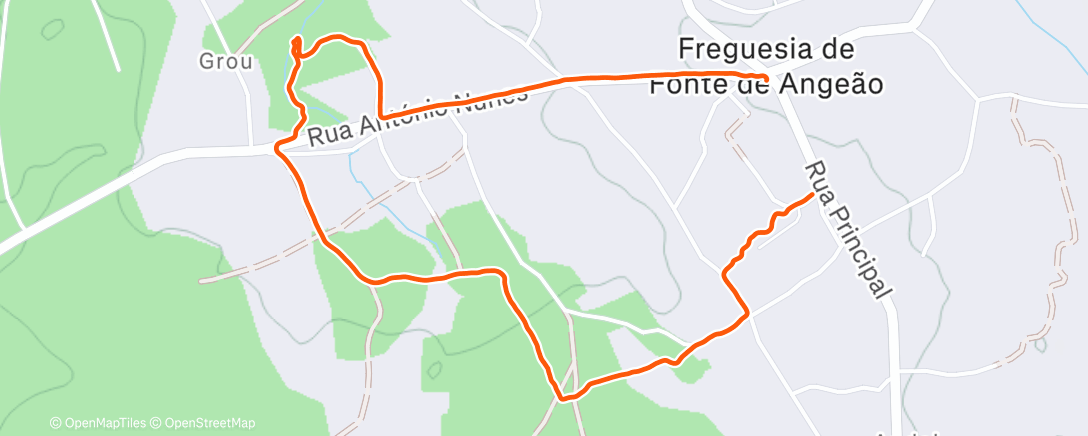 Map of the activity, Passeio matinal