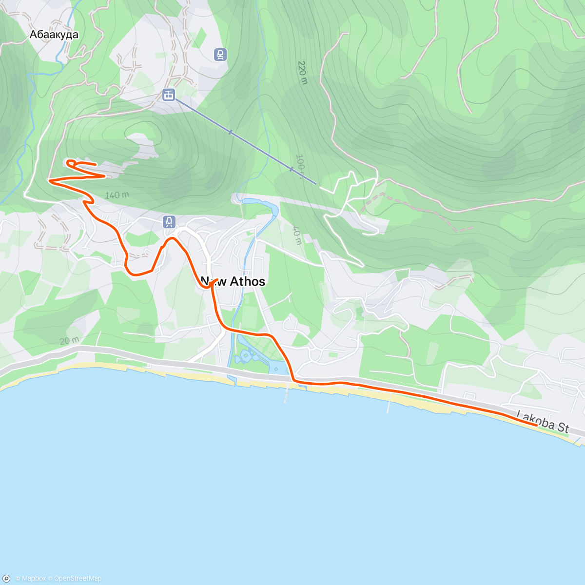 Map of the activity, Morning Run