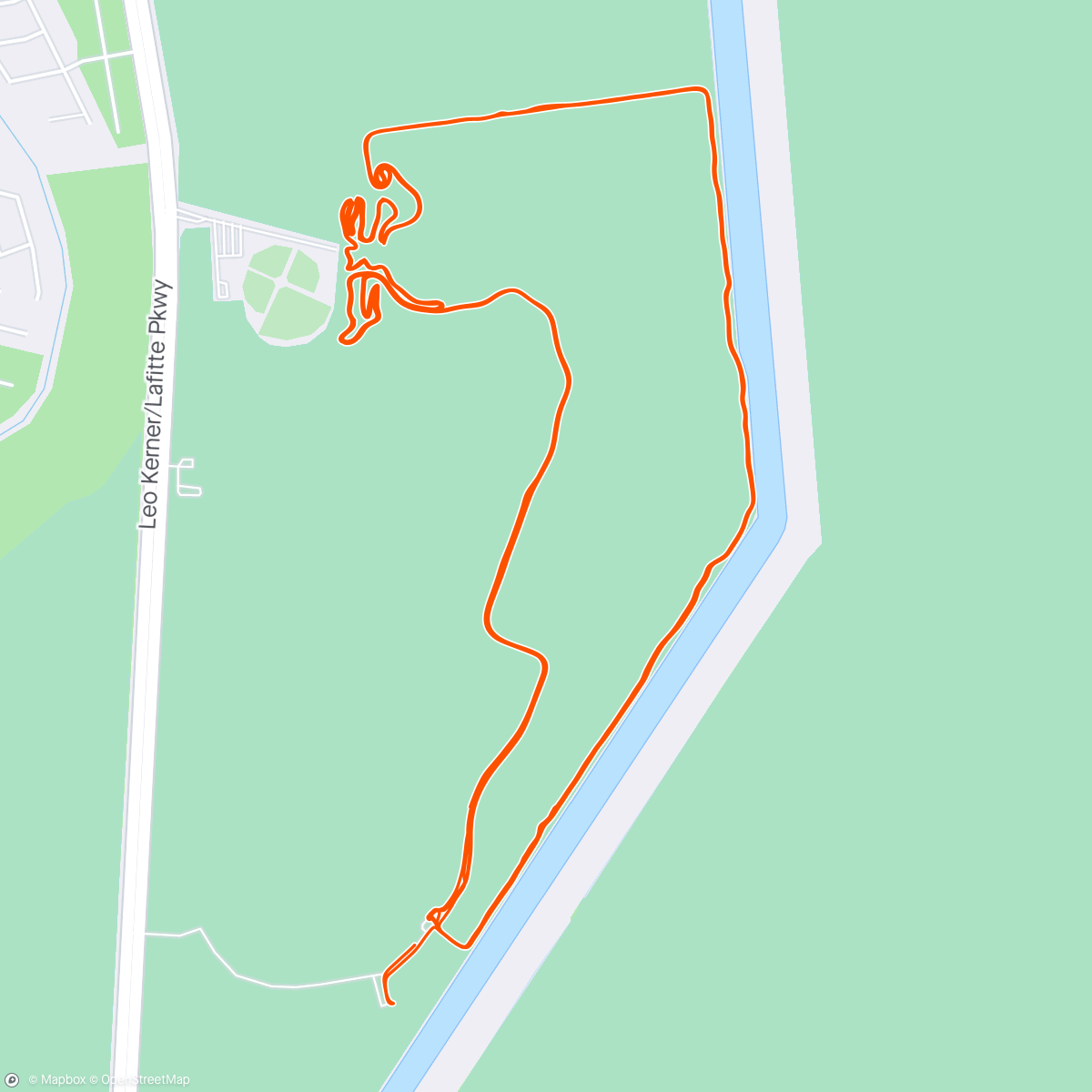 Map of the activity, Great ride until I got clotheslined in the mouth by a giant briar vine, and slammed to the ground