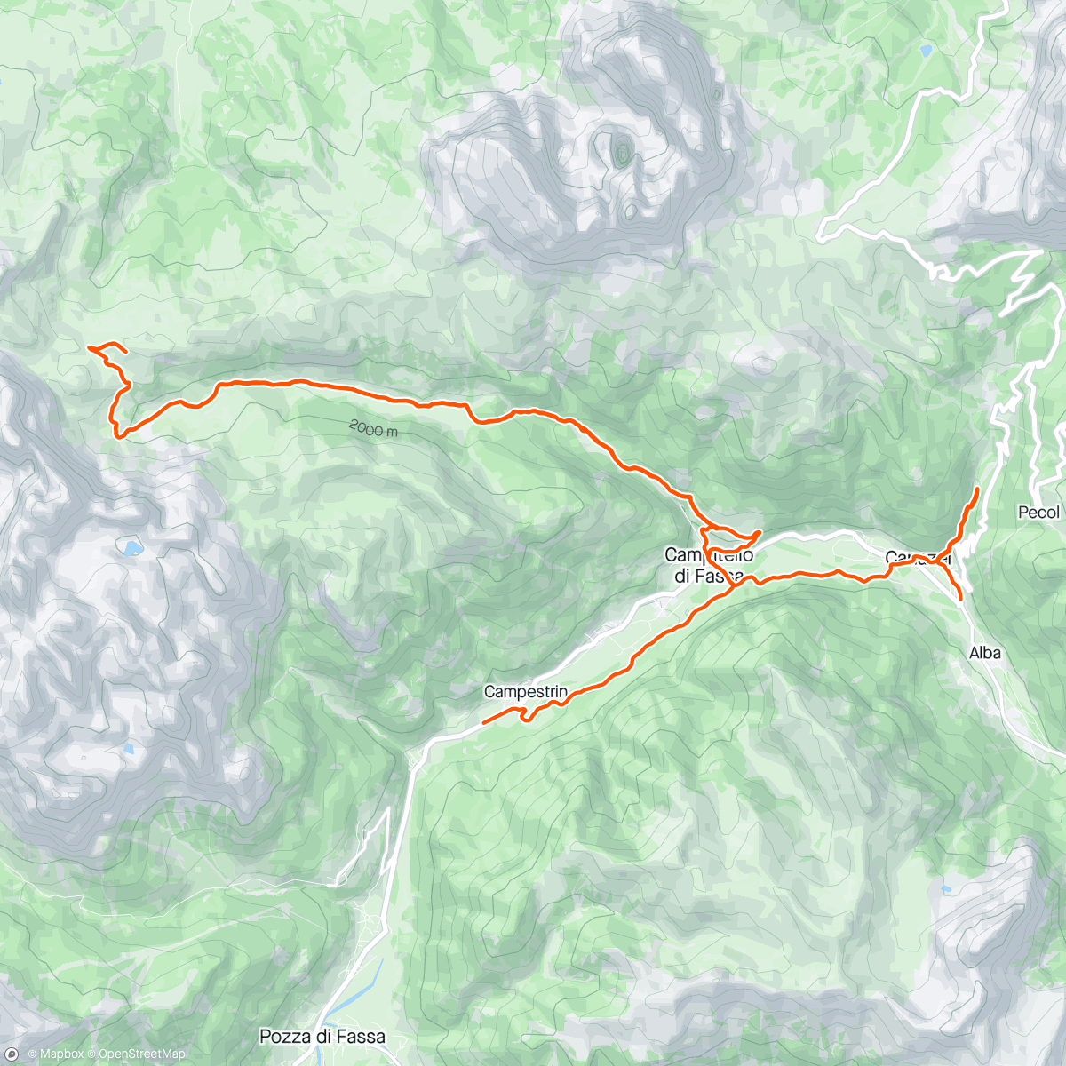 Map of the activity, Lunch Trail Run