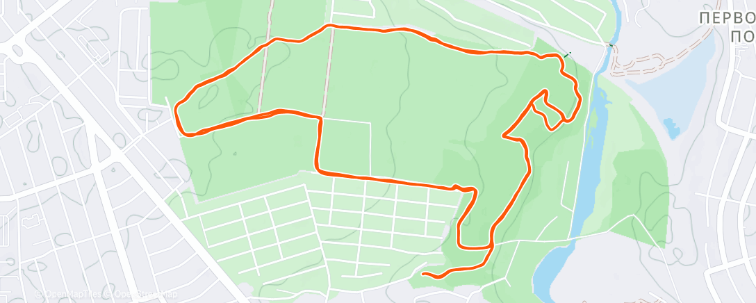 Map of the activity, Утренний забег