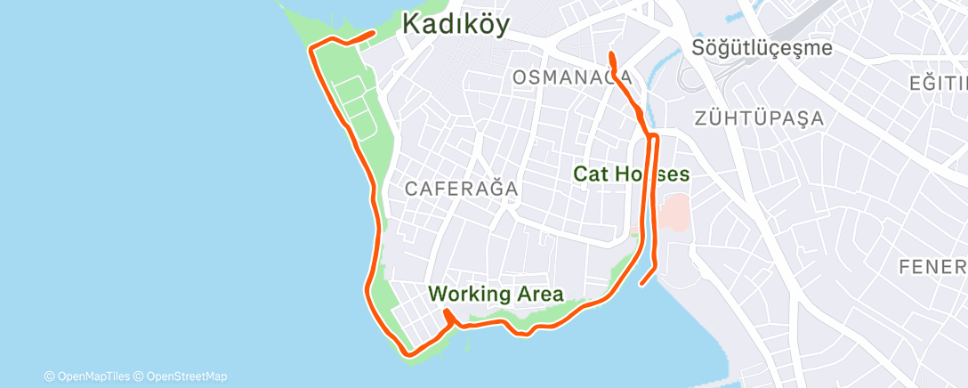 Map of the activity, Easy Afternoon Run