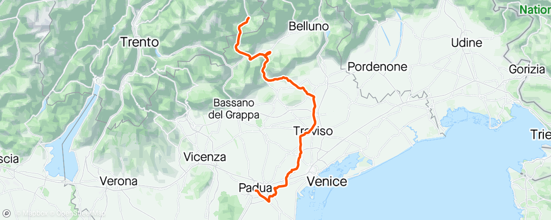 Map of the activity, Giro #18