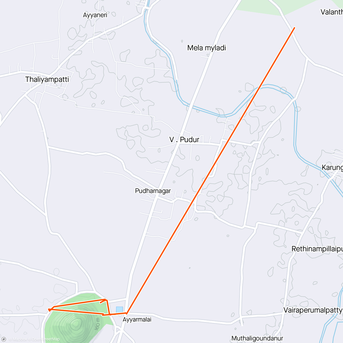 Map of the activity, Night walk