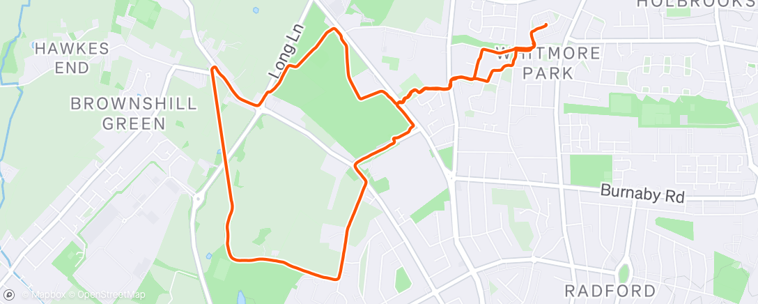 Map of the activity, Park and Wedge