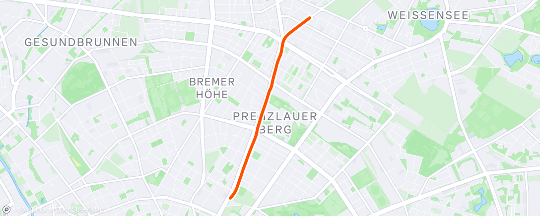 Map of the activity, Evening Ride